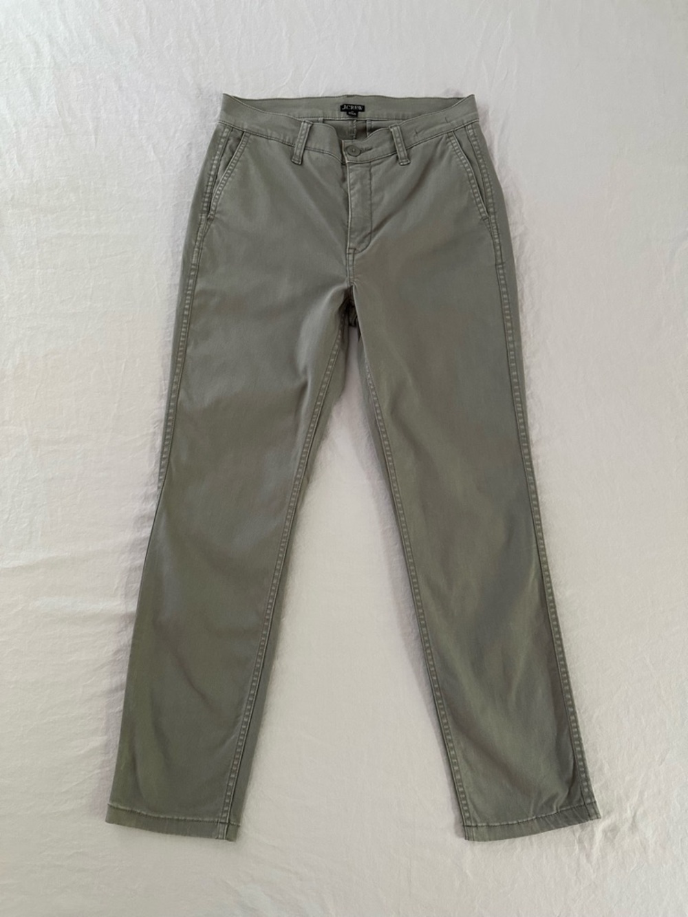 J.Crew Slim Straight Chino Pants Gray 27” Inseam Size 25 Stretch